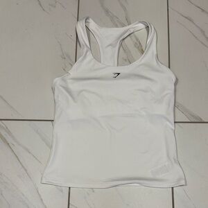 Gymshark White Racerback Tank Top